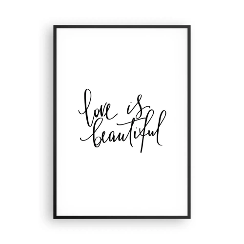 Póster en marco negro - Leer y repetir - 70x100 cm