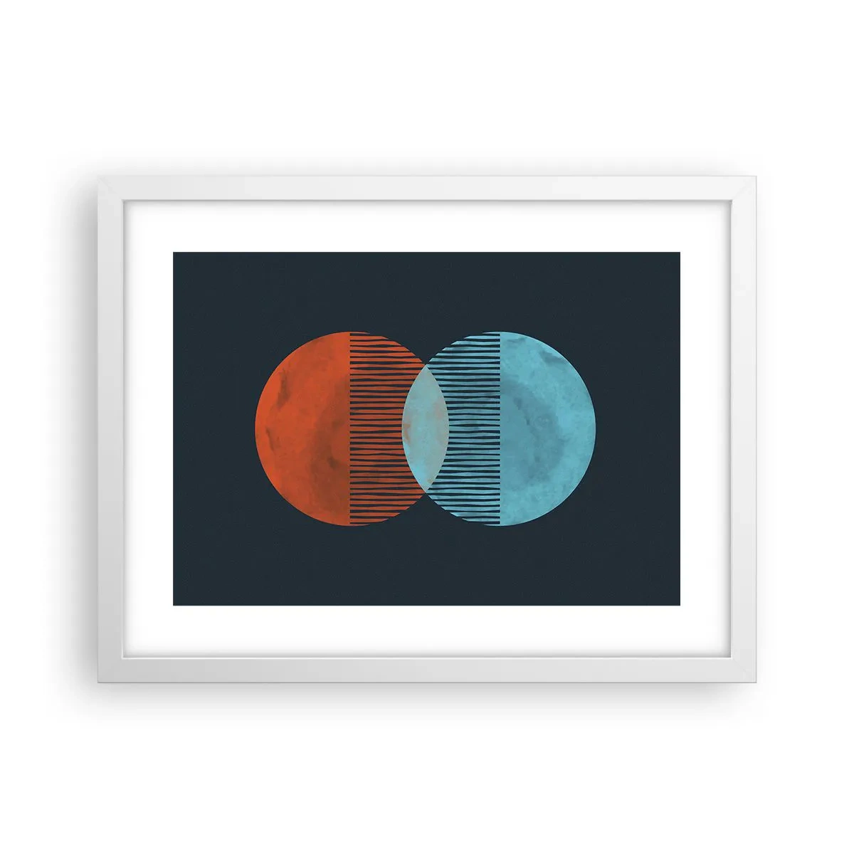 Póster en marco blanco - Fantasía astronómica - 40x30 cm