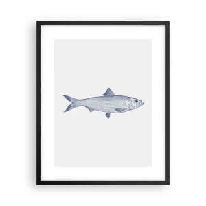 Póster en marco negro - Saludos desde los mares del norte - 40x50 cm