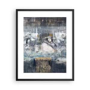 Póster en marco negro - Hielo abstracto - 40x50 cm