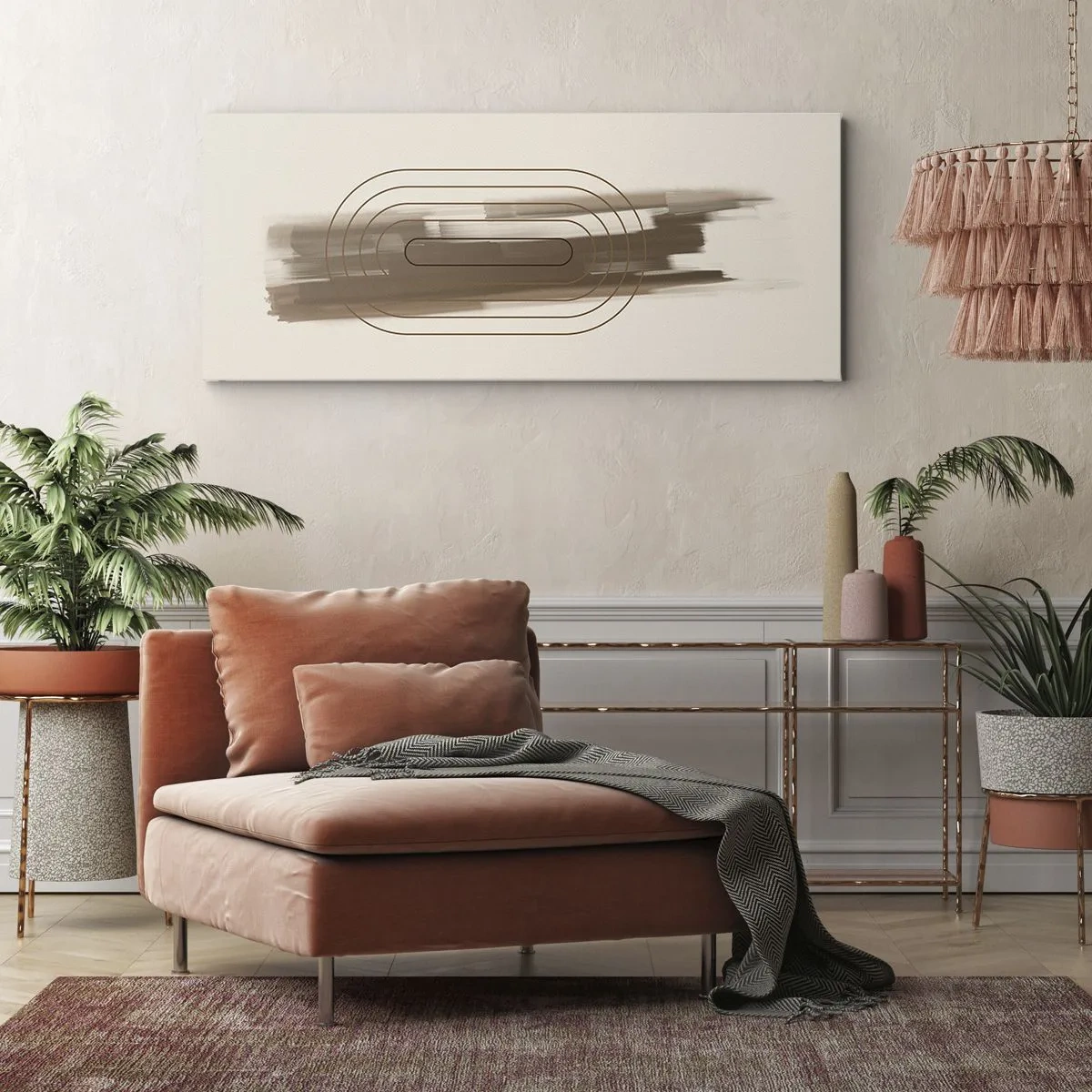 Cuadro sobre lienzo - Impresión de Imagen - Un soplo de gris - 100x40 cm