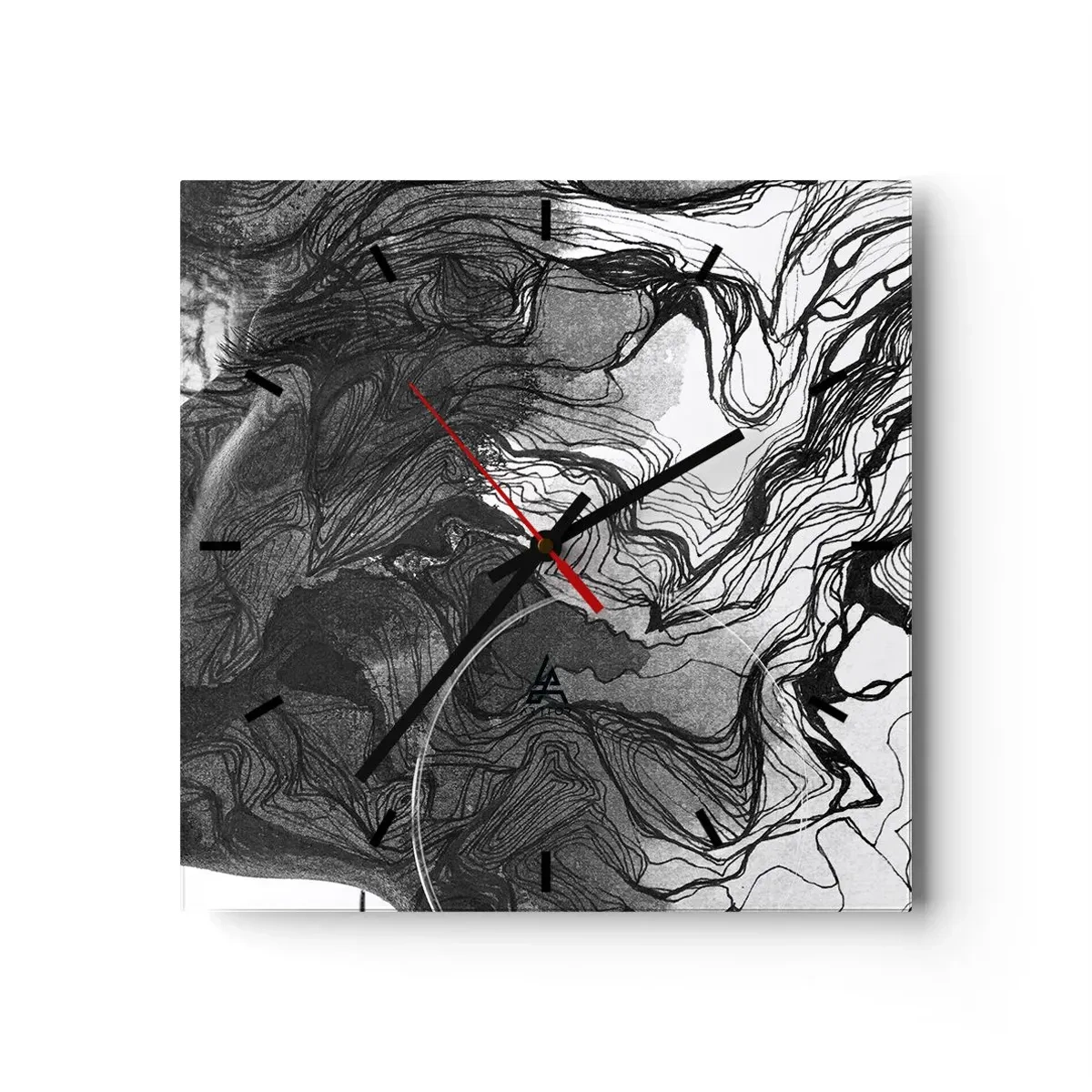 Reloj de pared - Reloj de vidrio - Enredada en sueños - 40x40 cm