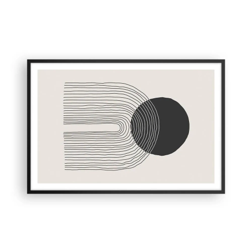 Póster en marco negro - Temblor y certeza - 91x61 cm