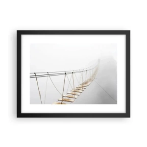 Póster en marco negro - ¿Adónde le llevará? - 40x30 cm