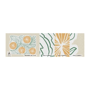 Muestra de fotomural autoadhesivo Deluxe Sticker - Étnico con un toque de abstracción - bohemia, Limón, Minimalismo - 100x30 cm