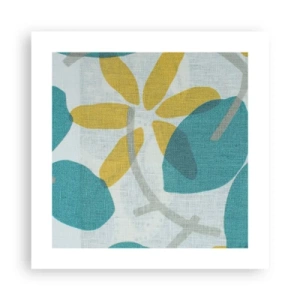 Póster - Entre hojas azules - 40x40 cm