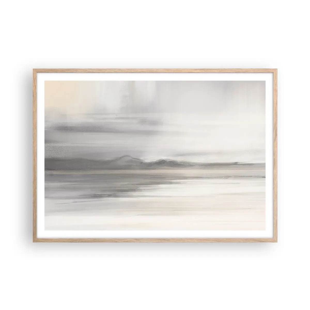 Póster en marco roble claro - Una distancia reflexiva - 100x70 cm