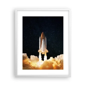 Póster en marco blanco - ¡Ad astra! - 40x50 cm