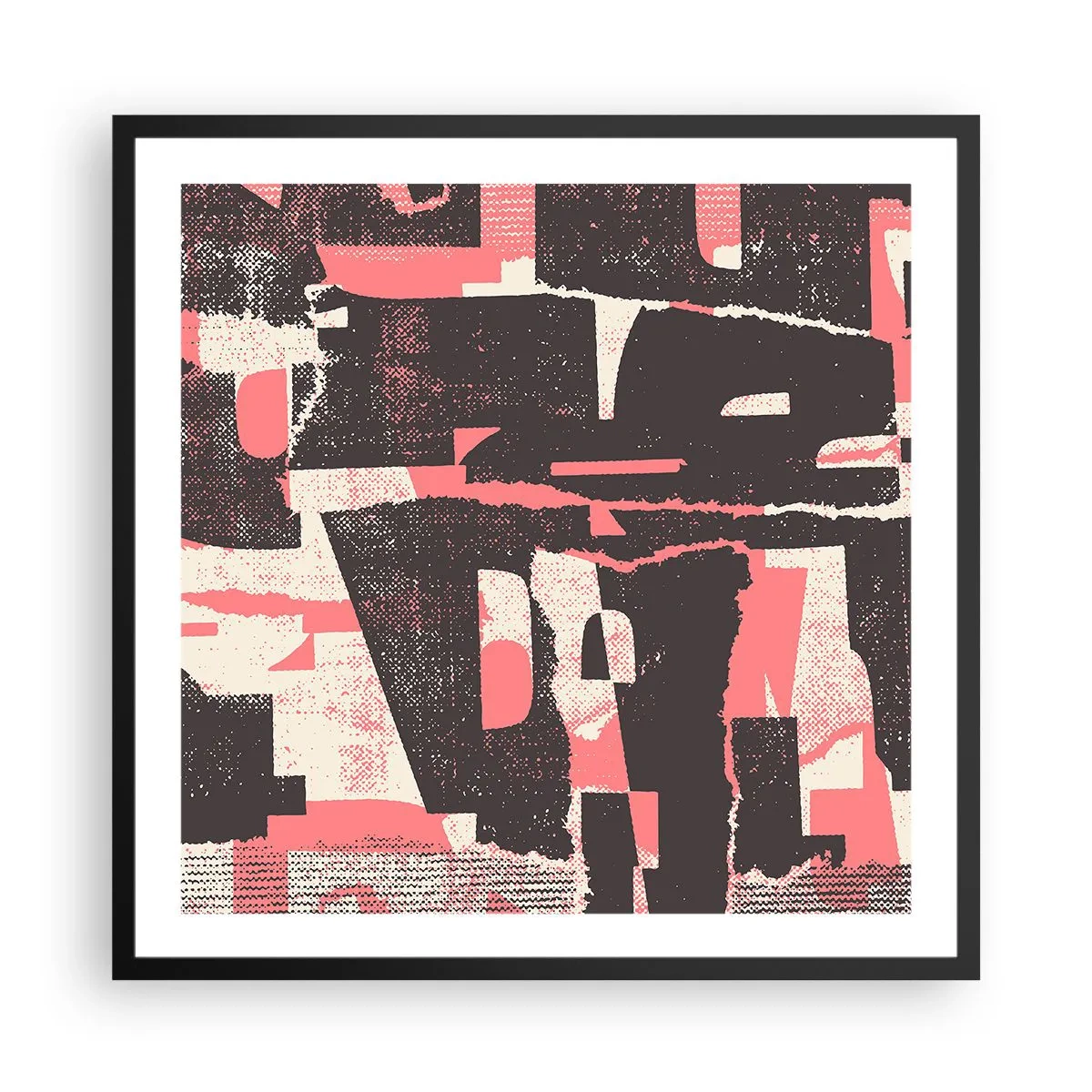 Póster en marco negro - Todo el ajetreo - 60x60 cm