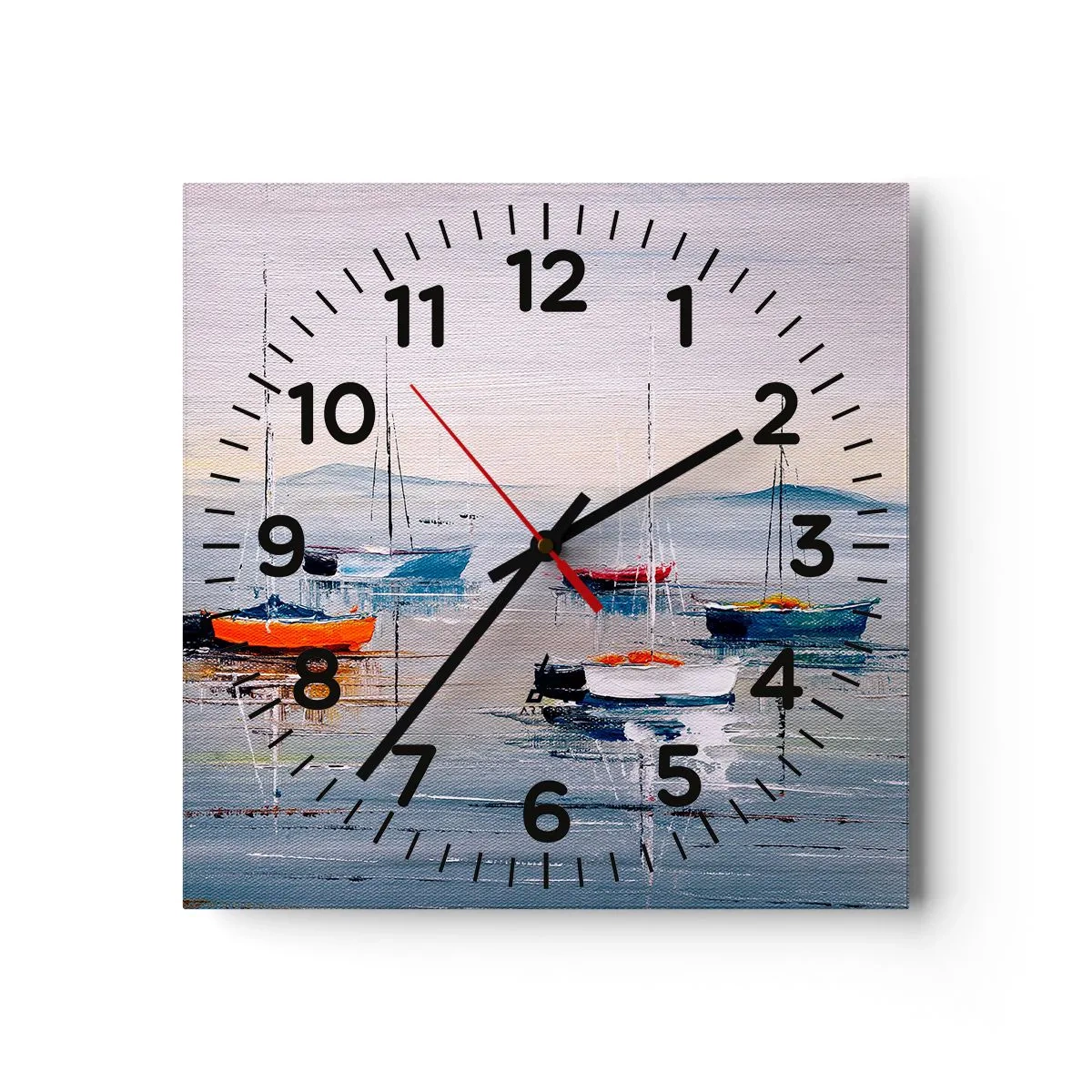 Reloj de pared - Reloj de vidrio - Un más que merecido descanso - 30x30 cm