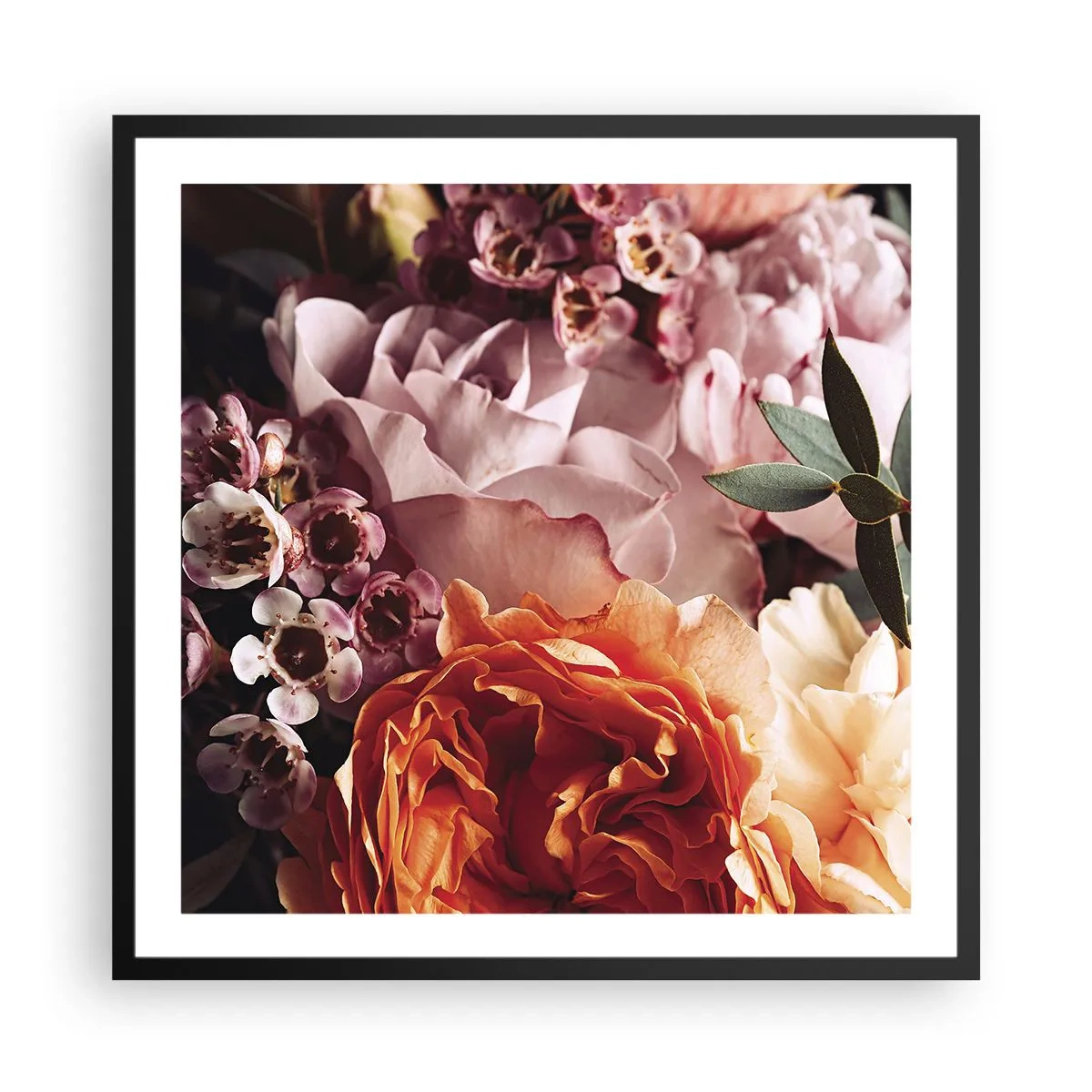 Póster en marco negro - Belleza envolvente - 60x60 cm