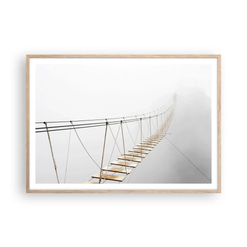 Póster en marco roble claro - ¿Adónde le llevará? - 100x70 cm