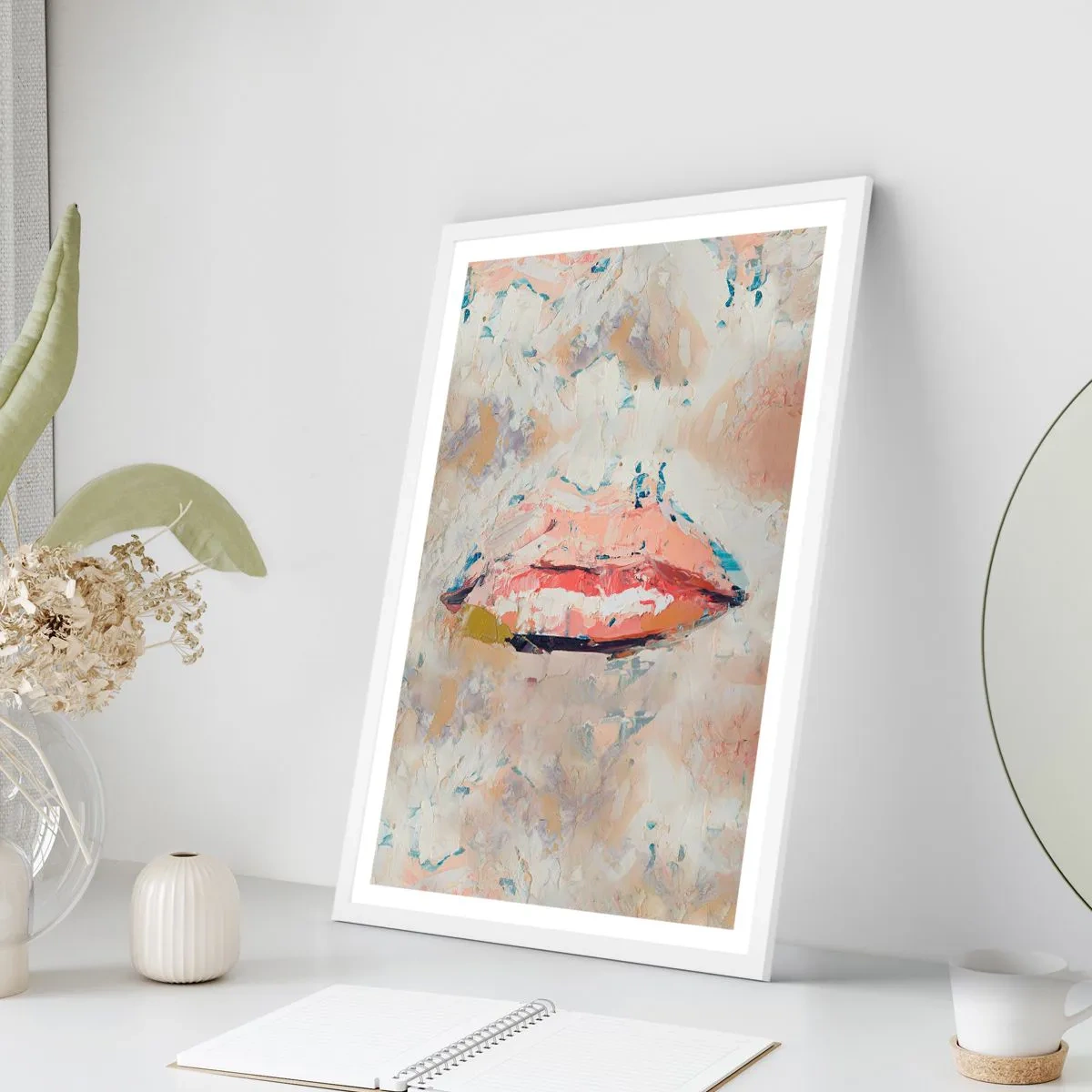 Póster en marco blanco - Despierta los sentidos - 50x70 cm