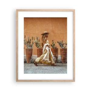 Póster en marco roble claro - Estilo hippie - 40x50 cm