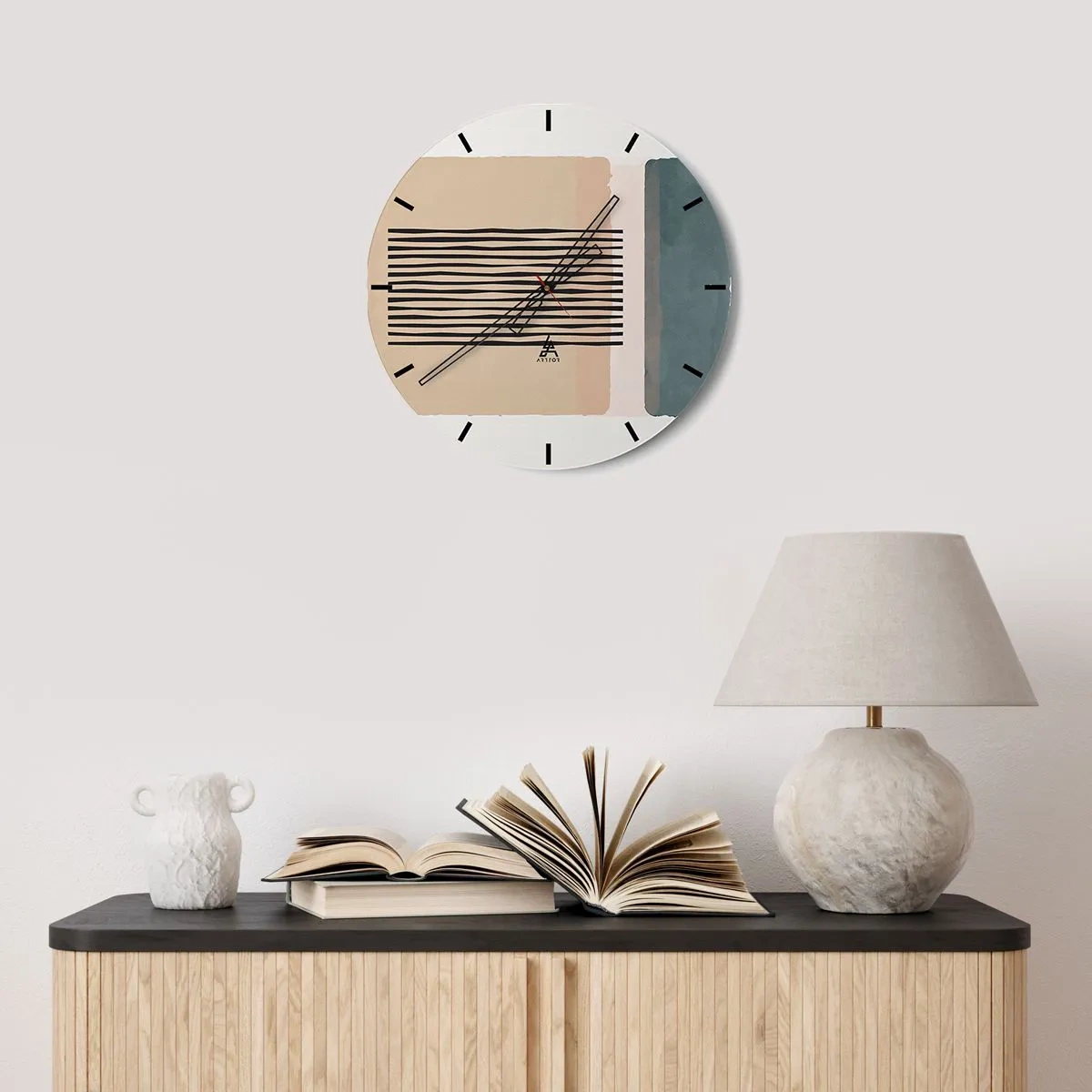 Reloj de pared - Reloj de vidrio - Todo en orden - 40x40 cm