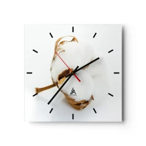 Reloj de pared - Reloj de vidrio - Suave por naturaleza - 40x40 cm