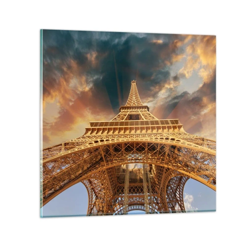 Cuadro sobre vidrio - Impresiones sobre Vidrio - Mientras la humanidad alcanza el cielo - 70x70 cm