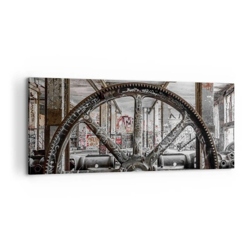 Cuadro sobre lienzo - Impresión de Imagen - La vida secreta de una fábrica - 100x40 cm