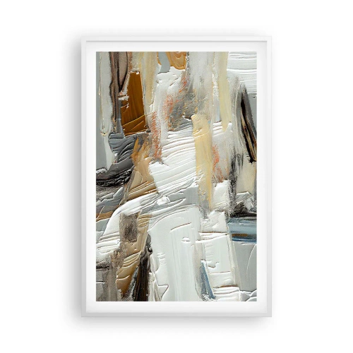Póster en marco blanco - Estratificación de colores - 61x91 cm