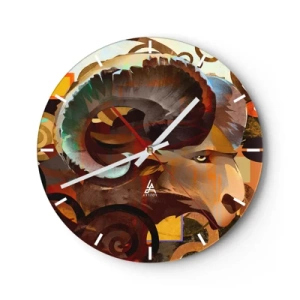 Reloj de pared - Reloj de vidrio - Magia - religiones - rituales - 40x40 cm