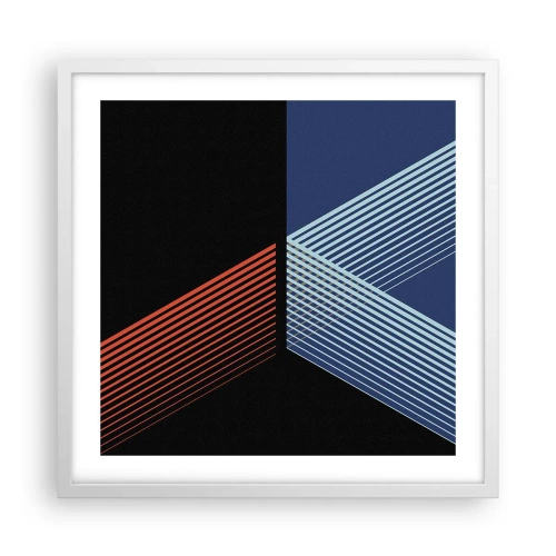 Póster en marco blanco - La rectitud - 50x50 cm