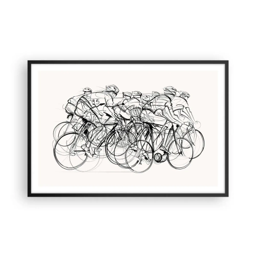 Póster en marco negro - Juntos como un equipo - 91x61 cm