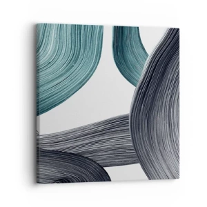 Cuadro sobre lienzo - Impresión de Imagen - Senderos esmeralda y negro - 30x30 cm