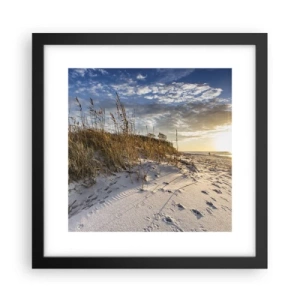 Póster en marco negro - Invitación a un paseo - 30x30 cm