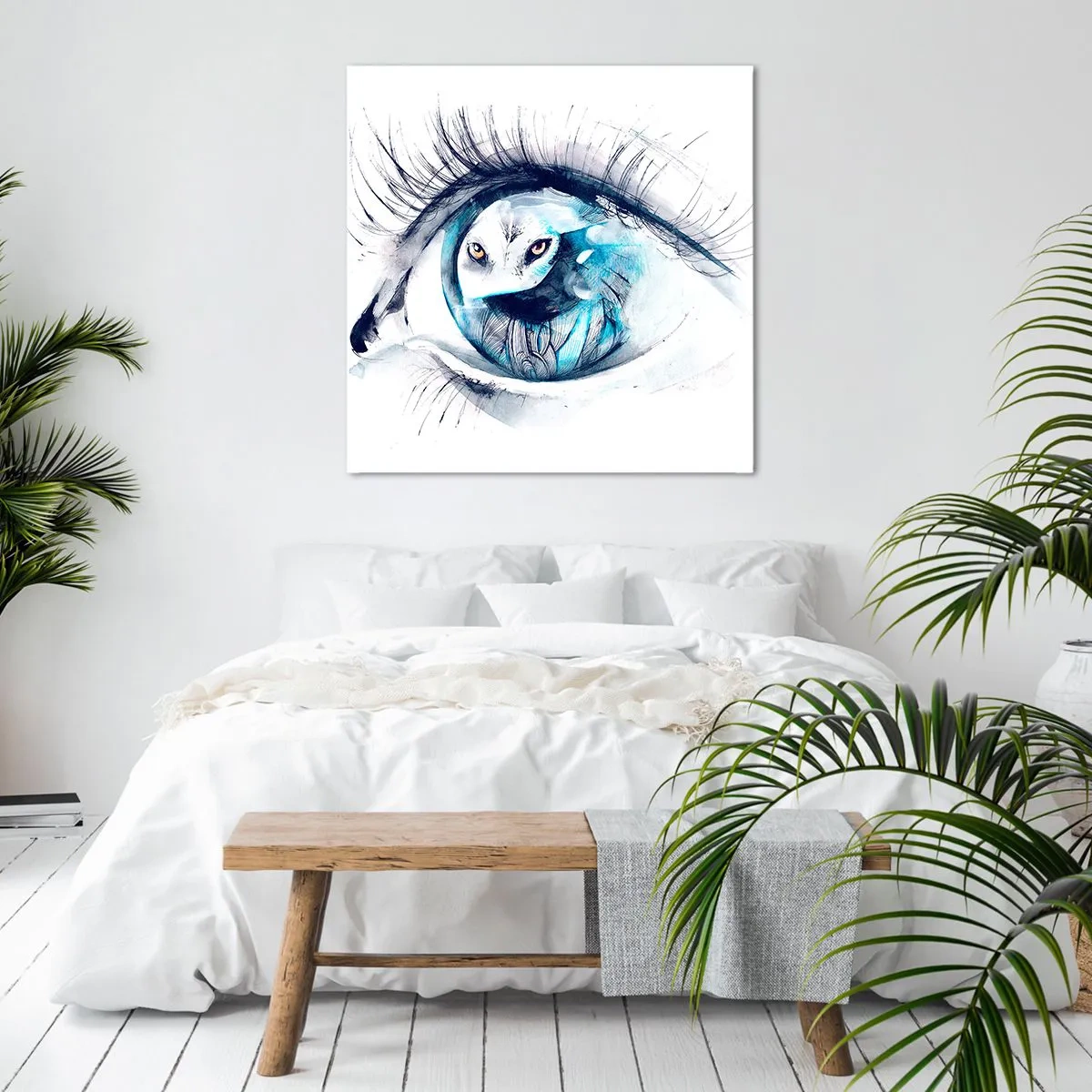Cuadro sobre lienzo - Impresión de Imagen - Ojo con la naturaleza - 70x70 cm