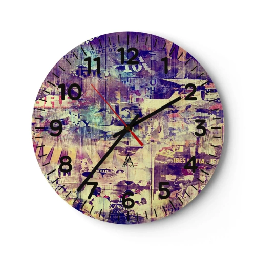 Reloj de pared - Reloj de vidrio - Y eso es todo lo que quedará - 30x30 cm