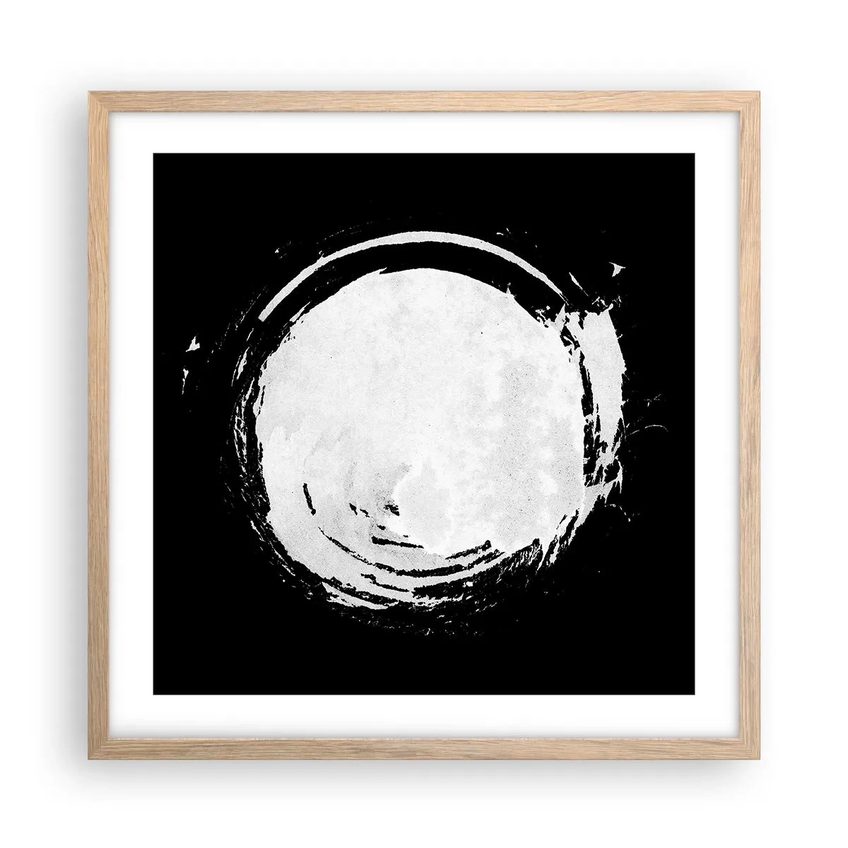 Póster en marco roble claro - La buena salida - 50x50 cm