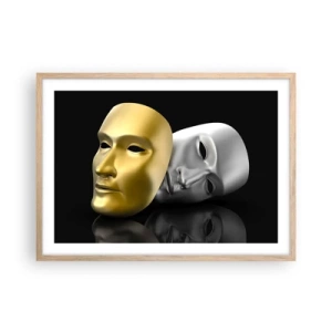 Póster en marco roble claro - La vida es un teatro - 70x50 cm