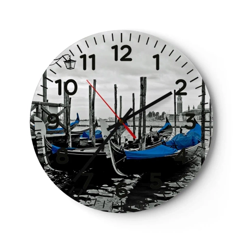 Reloj de pared - Reloj de vidrio - Venecia en el pensamiento - 40x40 cm