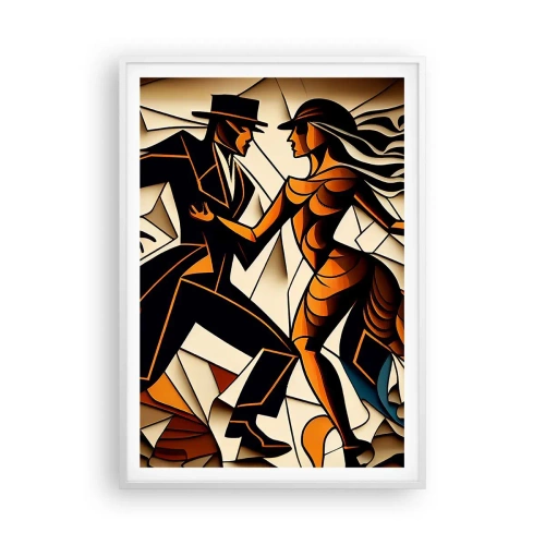 Póster en marco blanco - Danza de pasión - 70x100 cm