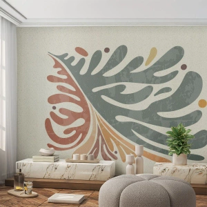 Fotomural Premium Canvas - Hoja multicolor - bohemia, Minimalismo, Pedazo - 250x175 cm