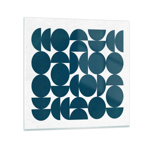 Cuadro sobre vidrio - Impresiones sobre Vidrio - Círculos y semicírculos - 70x70 cm