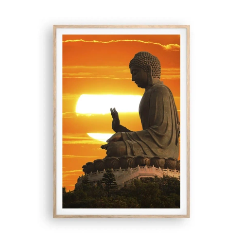 Póster en marco roble claro - Sin miedo al mundo - 70x100 cm