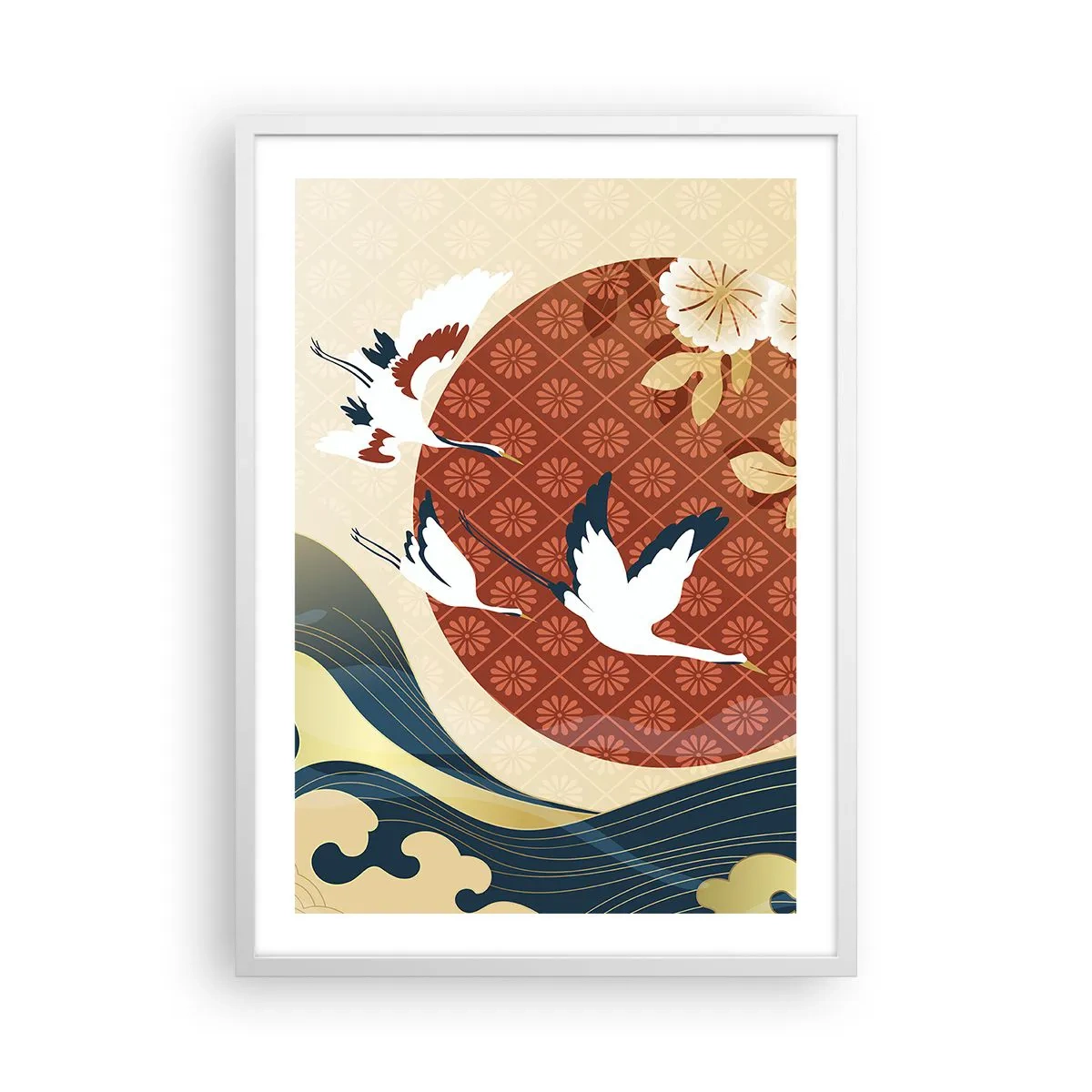 Póster en marco blanco - Un cuento de hadas japonés - 50x70 cm