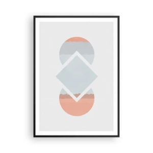 Póster en marco negro - Arte geométrico - 70x100 cm