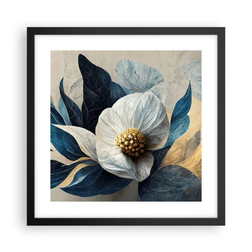 Póster en marco negro - Con un corazón de oro - 40x40 cm