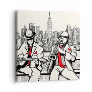Cuadro sobre lienzo - Impresión de Imagen - Improvisación en Nueva York - 40x40 cm
