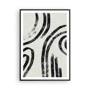 Póster en marco negro - A medias - 70x100 cm