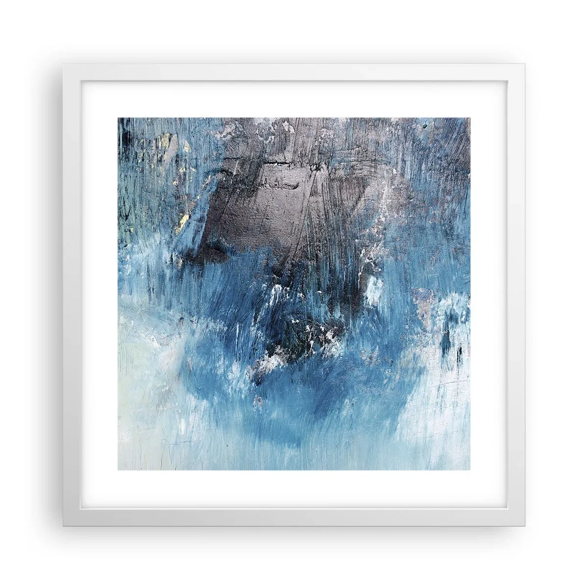 Póster en marco blanco - Rapsodia celeste - 40x40 cm