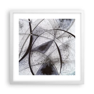 Póster en marco blanco - Fantasía futurista - 40x40 cm