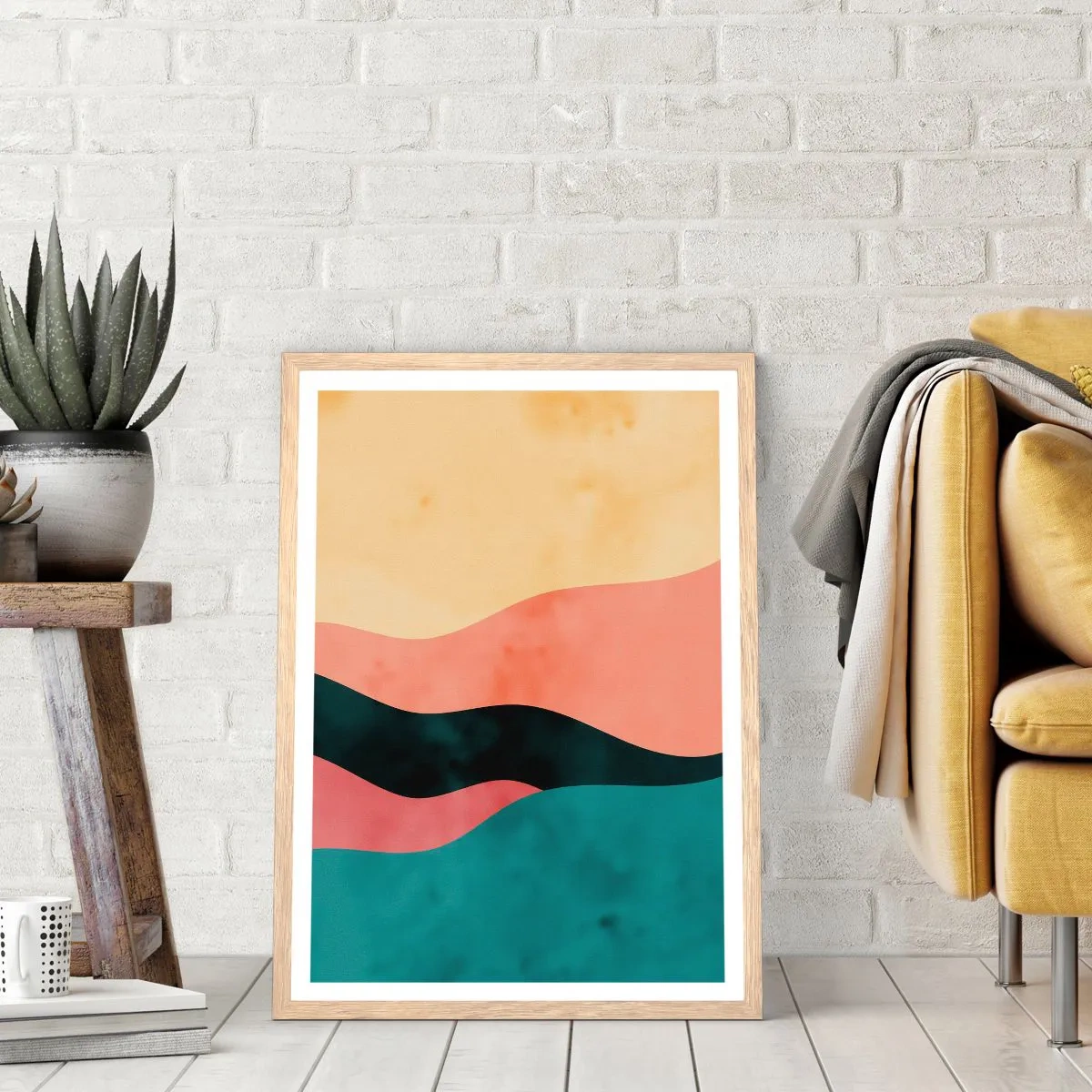 Póster en marco roble claro - Discordia compatible - 70x100 cm