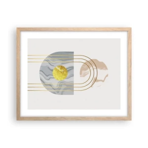 Póster en marco roble claro - Brillo y resplandor - 50x40 cm