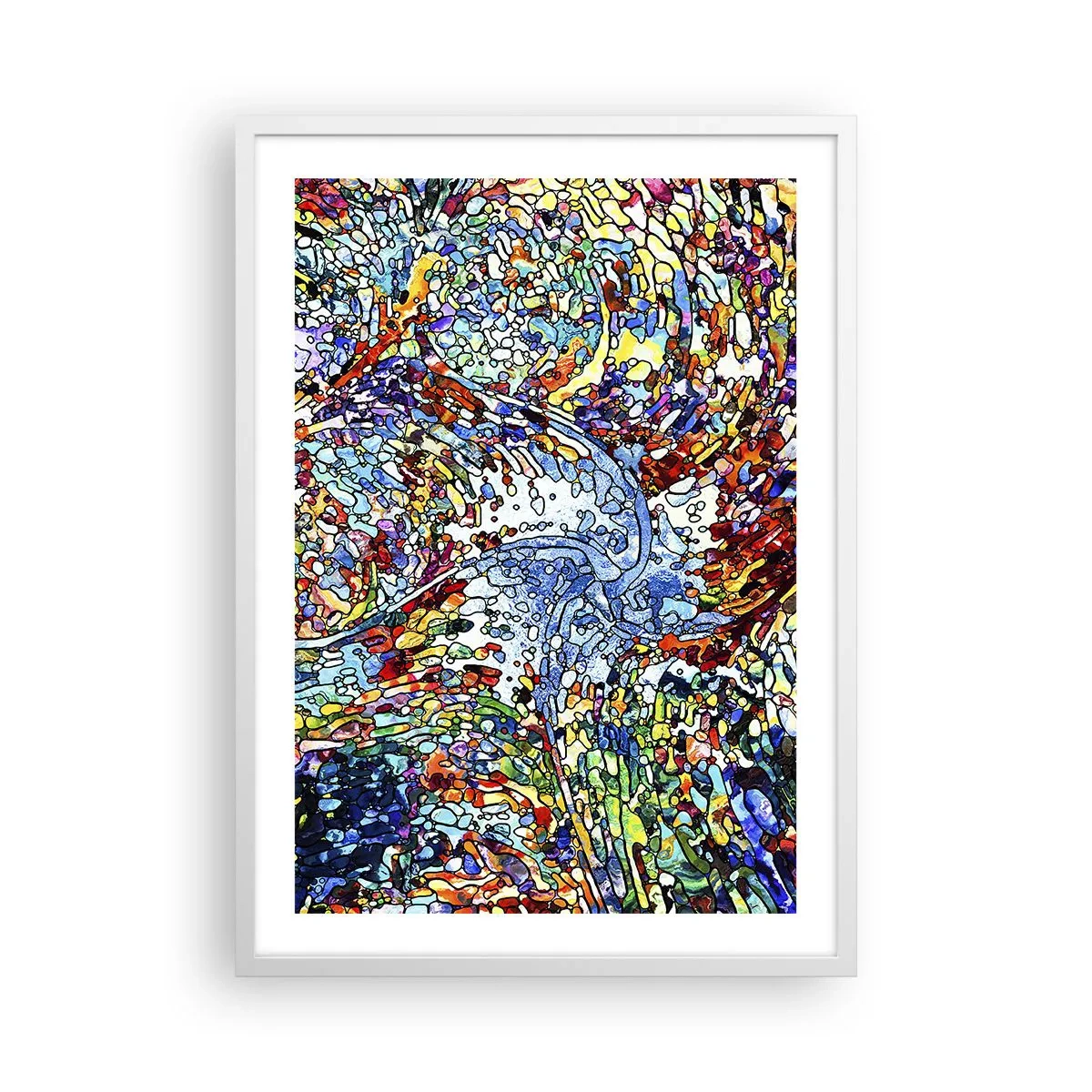 Póster en marco blanco - Vidriera - 50x70 cm