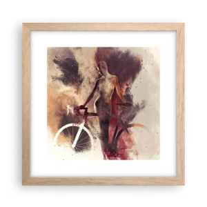 Póster en marco roble claro - En las formas de mármol un alma ciclista - 30x30 cm
