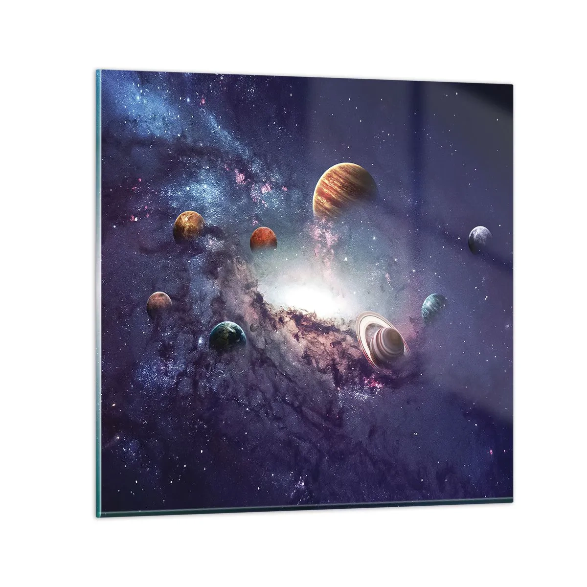 Cuadro sobre vidrio - Impresiones sobre Vidrio - La danza alrededor del Sol - 40x40 cm