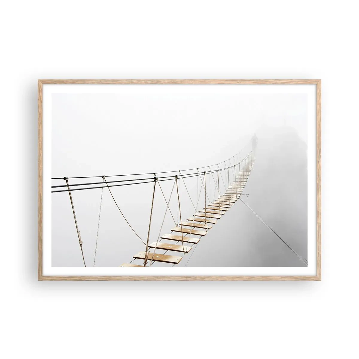 Póster en marco roble claro - ¿Adónde le llevará? - 100x70 cm